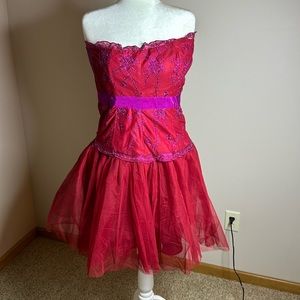 Red/hot pink formal